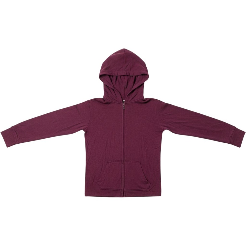 SO Zip Up Hoodie Women Size L Burgundy Purple Lightweight Soft Knit DG93K022RS